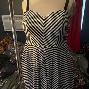Vixen Striped Pinup Dress